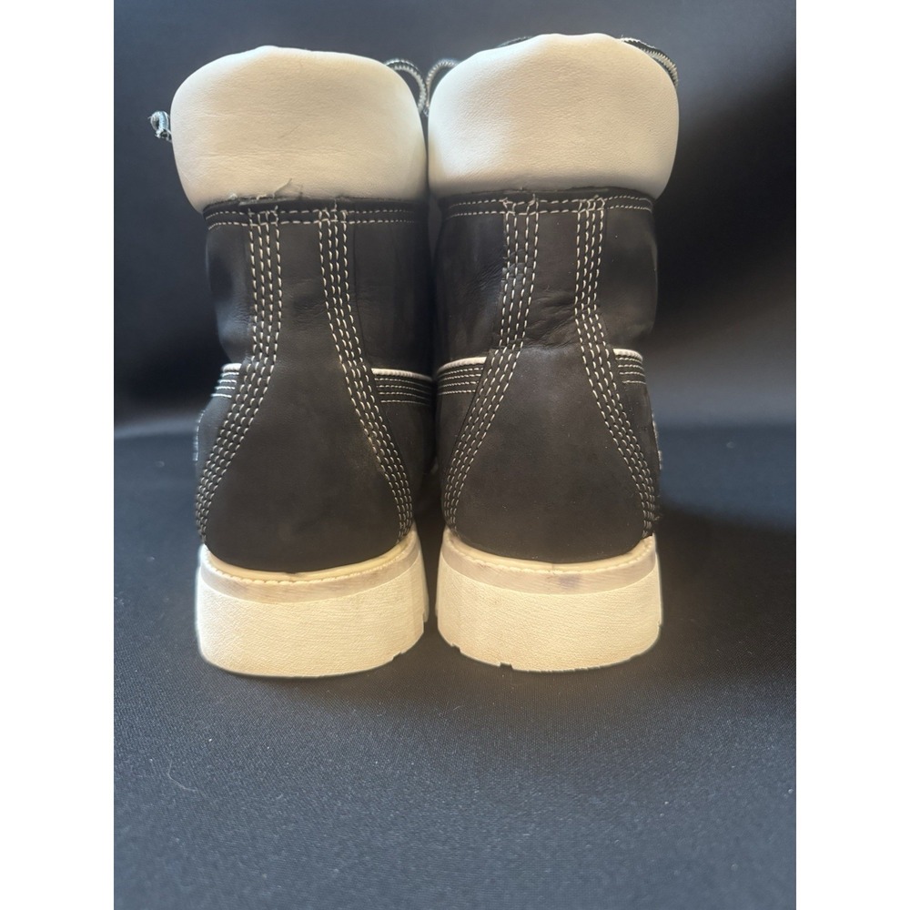 Timberland 6 Inch Premium Waterproof Boots Black White Mens 9.5 USA 28025 - Picture 6 of 16